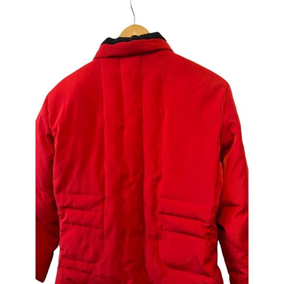LIZ CLAIBORNE Red Down Filled Zip Up Short Winter Jacket Cost S - Picture 3 of 10